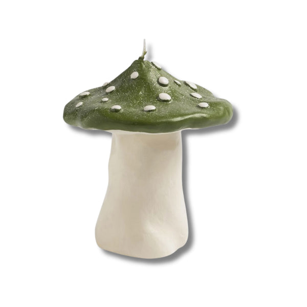 Candle Mushroom Dots - Green