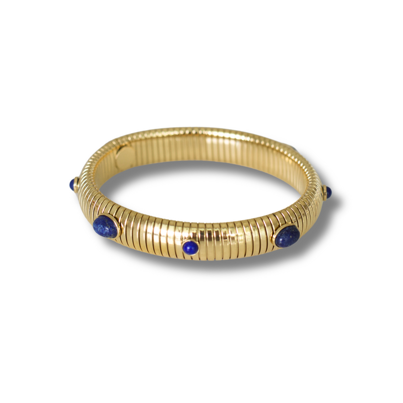 Cobra Bracelet with Semi Precious Stone (Lapis Lazuli- Full)