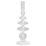 Clear Glass Mid Candle Holder