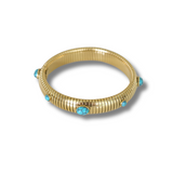 Cobra Bracelet with Semi Precious Stone (Turquoise- Full)