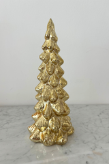 Golden Glass Christmas Tree with LED lights