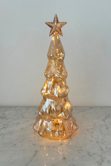 Rose Gold Glass Christmas Tree with LED lights