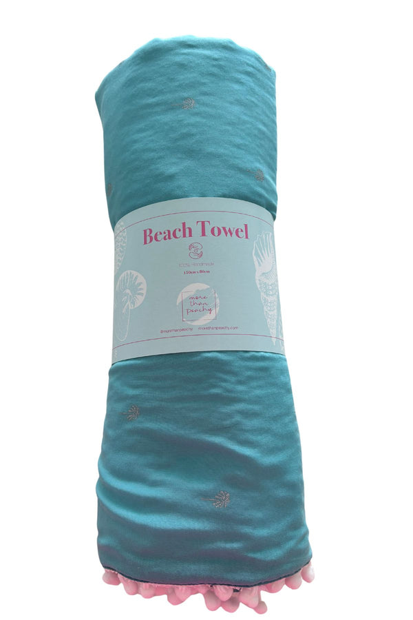 Blue Palm Towel