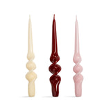 Red Twist Candle Set